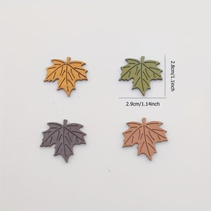Decoraciones de Madera con Forma de Hoja de Arce, 24 Piezas, Colores Variados, MDF, Decoración para Fiestas de Cosecha de Otoño, Impresión Ecológica por Grabado - Product Image 4