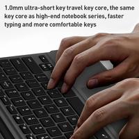 Papan ketik nirkabel Backlit sentuh magnetik, untuk MicroSoft Surface Pro 9 / 8 / X dengan Slot pena dan pena Stylus