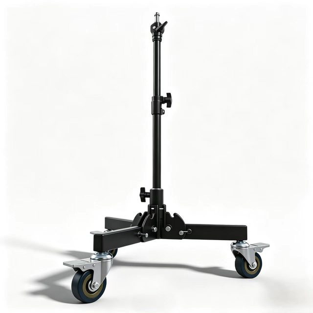 80cm Heavy-Duty Light Stand for Photo Studio Adjustable Height Tripod with Live Chat Support Wheels Video Camera Accessories