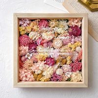 Grosir Pabrik kualitas tinggi desain baru hadiah Hari Ibu bunga mawar abadi yang diawetkan dalam kotak kayu