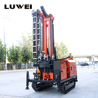 Foreuse hydraulique diesel sur chenilles pour puits d'eau, machine de forage de puits pour l'approvisionnement en eau des terres agricoles et les puits d'eau potable