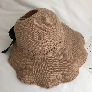 Bán trực tiếp Sun <span class=keywords><strong>hat</strong></span> UV kháng đan xô <span class=keywords><strong>hat</strong></span> rộng vành trống mái bãi biển mũ cho Phụ nữ mùa hè rơm - Product Image 5