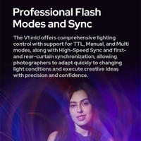Flash pour appareil photo Godox V1 Mid TTL HSS Speedlite pour Canon Nikon Sony