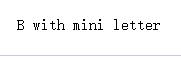B avec mini lettre