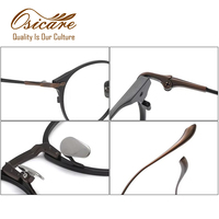 Lunettes de vue de haute qualité, style vintage, montures sculptées, de grandes marques, en titane pur, pour femmes et hommes