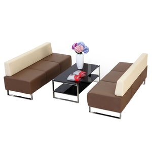 Sofás de Oficina Modernos de Forma Especial Combinados, Sofá Modular de Cuero para Recepción de Hotel - Product Image 6