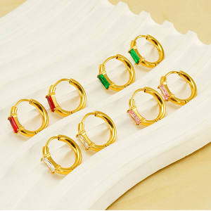 Nuovo Set di Orecchini con Zirconi Ispirati ai Designer - Placcati in Oro 18K PVD Anti-ossidazione, Acciaio Inossidabile Premium, Gioielli di Moda Raffinati - Product Image 6