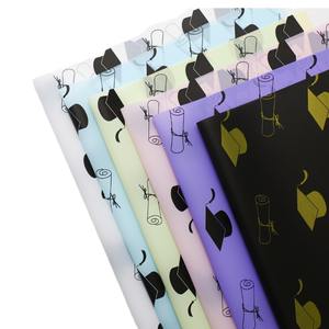 Groothandel Goedkope Afstudeerseizoen <span class=keywords><strong>Dr</strong></span>. Cap Waterdicht Boeket Lint Boek Scroll Cadeau Bloem Inpakpapier - Product Image 6