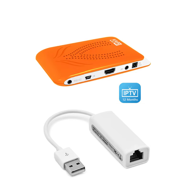 Dongle USB LAN STB+ Naranja + Regalo de 12 meses de IP-TV