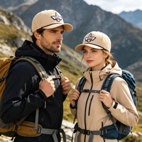 Casquettes de baseball, de pêche, de golf et de camionneur (trucker) OEM, personnalisées, imperméables, avec patch en caoutchouc PVC et corde perforée au laser, à fermeture snapback, vente en gros