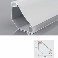 Bonne qualité perfil de aluminio para leds avec pc diffusé grande taille angle top lumière linéaire aluminium Led profil blanc noir 3m