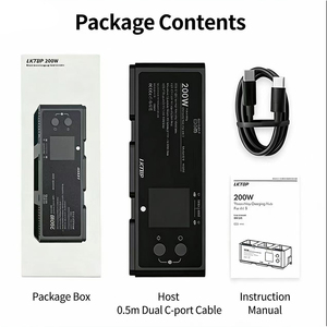LKTOP สำหรับฮับชาร์จสามทาง 200W Air <span class=keywords><strong>3</strong></span> รุ่นที่ใช้งานร่วมกันได้ สีดำ - Product Image 6