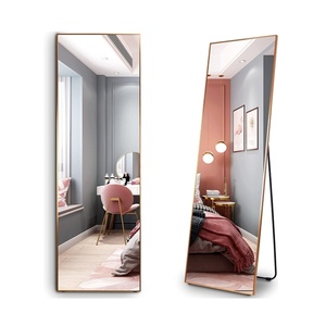 Custom Large Gold Black Metal Framed Full-Length <b>Floor</b> <b>Standing</b> Dressing <b>Mirror</b> Traditional Long Rectangular Wall Hung Espejo - Product Image 3