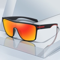 Nouveau modèle transfrontalier populaire auprès des influenceurs : Lunettes de soleil pour femmes, de cyclisme et d'extérieur, à monture carrée large, protection UV400, résistantes au vent