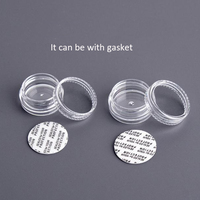 Petit pot rond transparent de couleur mini, conteneur cosmétique vide, échantillons, matériau PS, pots en plastique de 2 g