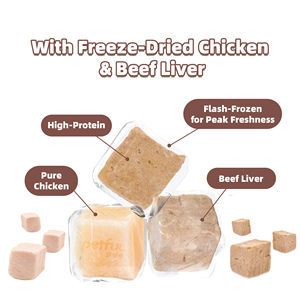 מזון יבש באיכות גבוהה מזון כלבים יבש קפואים עוף מיובש מקררים עצמות בשרני גלם - Product Image 3