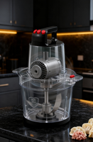Hachoir à viande électrique 8L en acier inoxydable robuste, pour préparation culinaire en petites quantités pour petits restaurants et familles