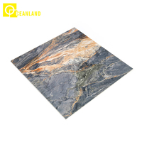 Carrelage décoratif en porcelaine effet marbre naturel bleu, 60x60 cm (24x24 pouces), pour sol et mur