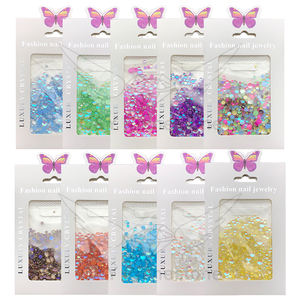 Strass en verre coloré demi-rond effet larmes de sirène, taille mixte, luxe, pour la décoration des ongles et les bijoux - Product Image 6