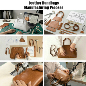 fábrica personalizada al por mayor bolsos de estilo de moda cuero genuino señoras bolso de hombro bolso de mano de las mujeres - Product Image 6