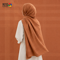 Châle en mousseline turque de qualité supérieure Miss Color 70x190cm, uni, doux au toucher, léger, respirant, toutes saisons, Bursa Turkiye, pour femmes