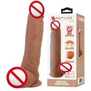 <span class=keywords><strong>Prettylove</strong></span> Godemiché réaliste en silicone souple pour femme, étanche, portable, avec ventouse, grande taille, jouet sexuel - Product Image 1
