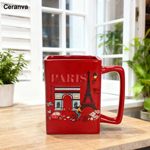 Taza de Café/Té de Cerámica Ecológica Personalizada OEM con Diseño de Logotipo de la Ciudad de París, Apta para Lavavajillas y Microondas, Regalo de Recuerdo - Product Image 4