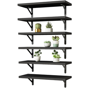 Mensole Galleggianti da Parete, Stile Rustico, per Camera da Letto, Bagno, <span class=keywords><strong>Soggiorno</strong></span> <span class=keywords><strong>e</strong></span> <span class=keywords><strong>Cucina</strong></span> (Set di 6) - Product Image 3