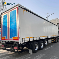 3 Essieu Cargo Trailer 53 Ft Van Box Rideau Side Truck Trailer Van Semi Trailer for Sale