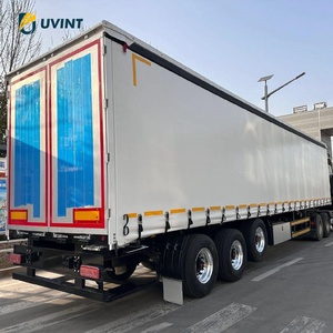 3轴货物拖车53英尺厢式箱帘侧卡车拖车厢式半挂车待售 - Product Image 6