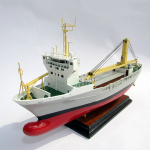 Modèle de bateau en bois WIEBKE HEAVY LIFT CARGO SHIP - Bateau artisanal peint - Décoration d'intérieur - Style européen - Fabriqué au Vietnam - Product Image 1