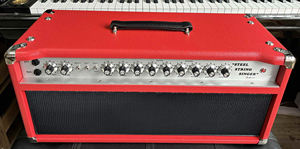 Testata Professionale per <span class=keywords><strong>Chitarra</strong></span> Valvolare 100W Dumble TONE SSS100 Steel String Singer Amplificatore a Valvole in Rosso - Product Image 3