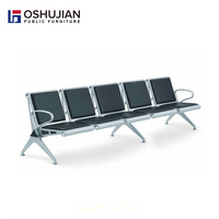 Chaise de groupe confortable avec dossier et assise en fer pour salon de coiffure, salon de barbier, train de métro, sièges publics