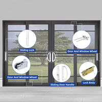 Rouleaux de haute qualité en acier pour portes coulissantes simples ou doubles et fenêtres, roulettes durables, accessoires pour salle de bain