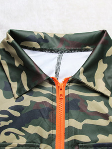 Nouvelle Collection Été : Combinaison <span class=keywords><strong>Femme</strong></span> Plissée Respirante à Manches Courtes, Style Cardigan, avec Patchwork Camouflage et Tissage à la Taille - Product Image 4