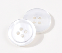 Boutons ronds en résine perle haut de gamme pour chemises et manteaux-OEM personnalisé disponible, brillant et irisé, vente en gros pour accessoires