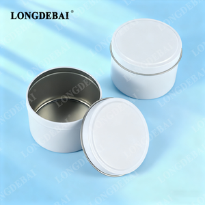 Simple Design Wholesale Silver Black Gold Aromatherapy Candle Tin Box Jewelry 4oz Iron Can With Lid - Product Image 5