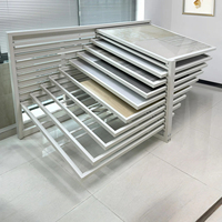 Présentoir d'échantillon de granit de quartz de marbre personnalisé nouveau design de curseur pour salle d'exposition de carreaux