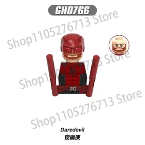 Set de Figuras de Acción Street Hero, <span class=keywords><strong>Vigilante</strong></span> Enmascarado Rojo y Artista Marcial Puño Amarillo, Bloques de Construcción DIY, Juguete de Regalo para Adultos - Product Image 2