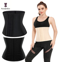 Ceinture en Latex pour femmes, Corset de taille haute avec 9 pressions en acier