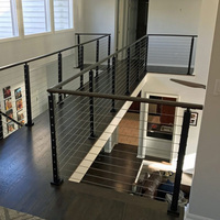 Balustrade extérieure en acier inoxydable HIMOWAY facile à installer, garde-corps à câbles noir pour terrasse extérieure