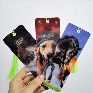 3D ba chiều lật Bookmark của động vật tùy chỉnh Bookmark thiết kế với tua cho trẻ em