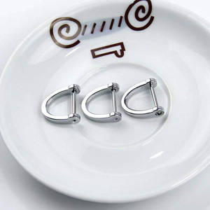 Hebillas de metal con anillo en D para bolsos, accesorios de 25 mm, color plateado, duraderos. - Product Image 1
