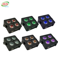 Mini projecteur LED sans fil de haute qualité 4x18W RGBWAUV 6-en-1 avec batterie et Wi-Fi pour scène