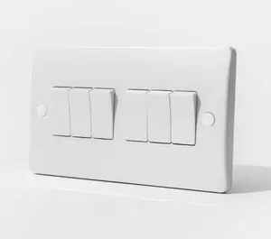 Kenya African Universal 6 Gang 1 Way Small Button Bakelite Electrical 13a Plug Wall Mounted Sockets And Switches