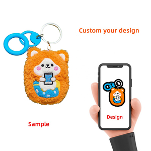 Porte-clés en peluche chat 8 cm, design personnalisé - Product Image 2