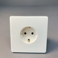 Nouvel Arrivage Interrupteur Mural de Luxe 45A à Panneau Unique 220V Max 16A/13A/20A en Verre Trempé et Acrylique pour Alimentation Électrique
