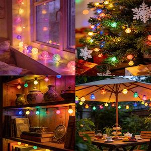 Guirlandes lumineuses LED RGB à changement de couleur, étanches, extérieures, avec télécommande Bluetooth, synchronisation musicale, contrôle par application, lumière ponctuelle LED extérieure continue - Product Image 2