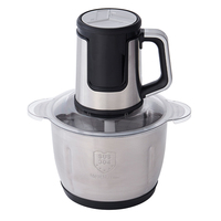 Hachoir à viande numérique 2L 3L avec écran, bol en acier inoxydable, hachoir alimentaire multifonctionnel, CE CB, vente en gros d'usine, robot culinaire OEM
