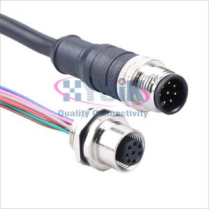 สายเคเบิล M12ขึ้นรูป A B D x ตัวเชื่อมต่อการเข้ารหัสแบบ Cordset 2 3 4 5 6 8 12 17สายอะแดปเตอร์พินเซ็นเซอร์ IP67สาย ciruclar การบิน - Product Image 3